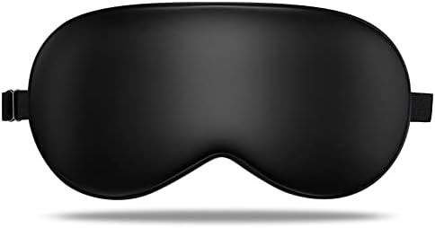 Black mulberry silk adjustable eye mask