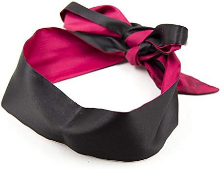 Soft satin long tie blindfold mask