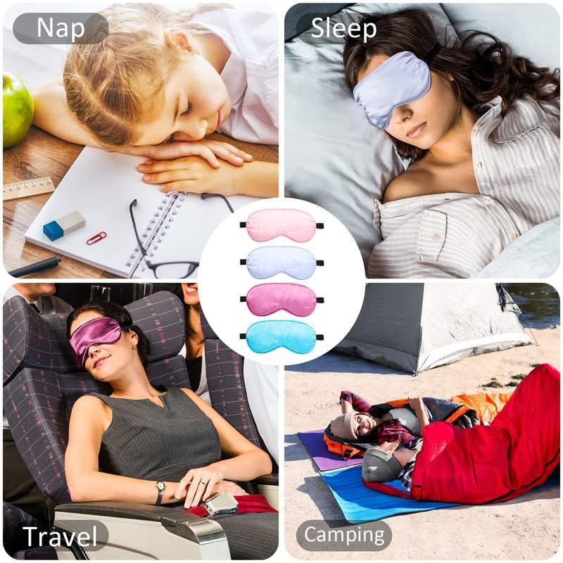 Four pack silk sleep eye masks — photo 5