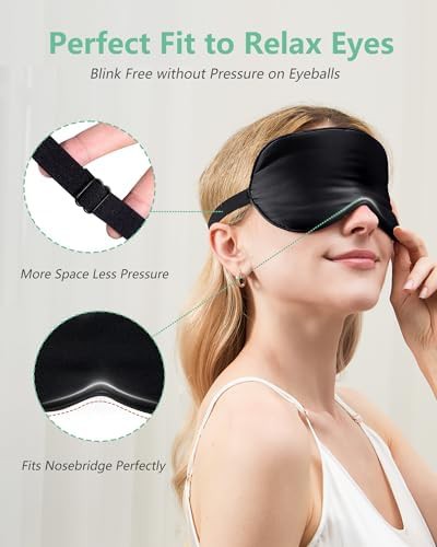 Mulberry silk blackout masks in black — photo 3