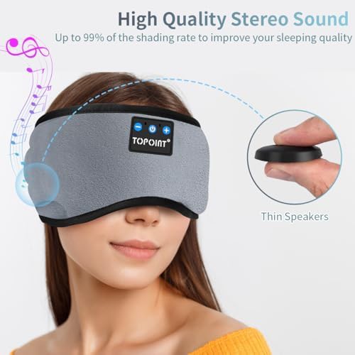 Mens blackout mask with wireless audio speakers — photo 4