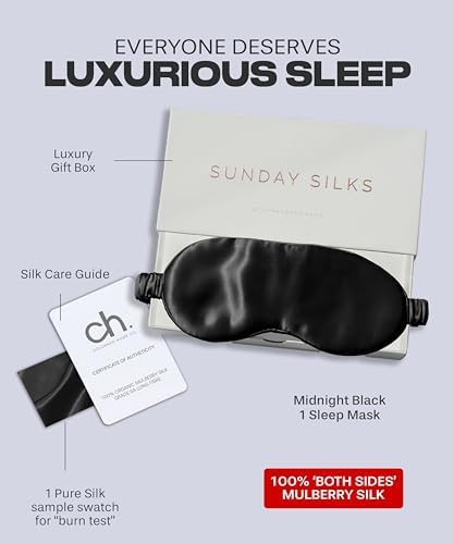 Mulberry silk blackout mask in midnight black — photo 4