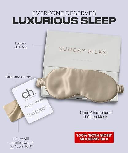 Mulberry silk blackout mask in nude champagne — photo 4