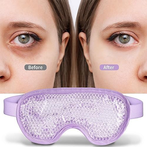 Purple cooling gel beads eye mask — photo 3