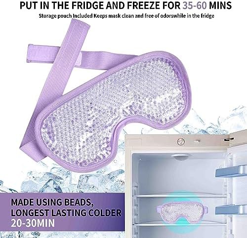 Purple cooling gel beads eye mask — photo 4
