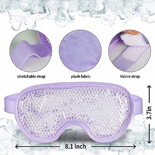 Purple cooling gel beads eye mask — photo 5