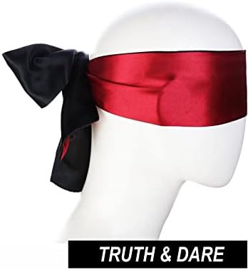 Red satin blindfold sleep mask — photo 3