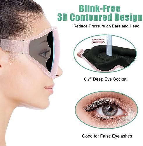 Contoured blackout sleep mask two pack — photo 5