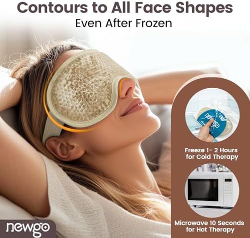 Champagne colored reusable cooling mask — photo 3