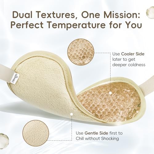 Champagne colored reusable cooling mask — photo 4