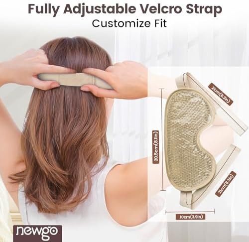Champagne colored reusable cooling mask — photo 5