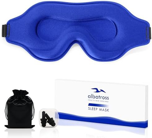 Blue lash friendly mask for side sleepers