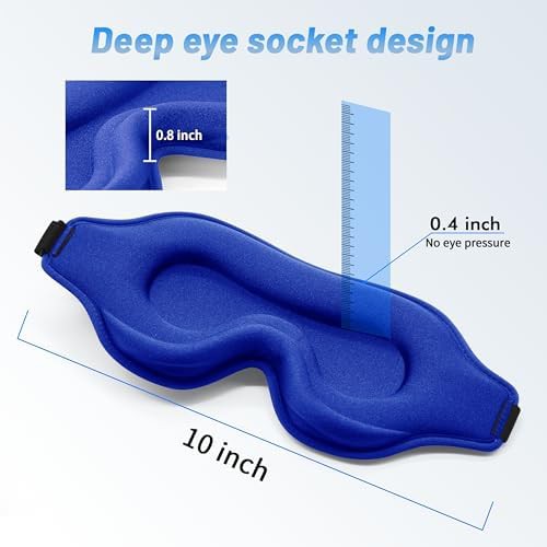Blue lash friendly mask for side sleepers — photo 3