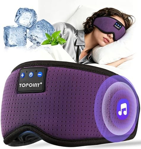 Breathable silk blackout mask with Bluetooth