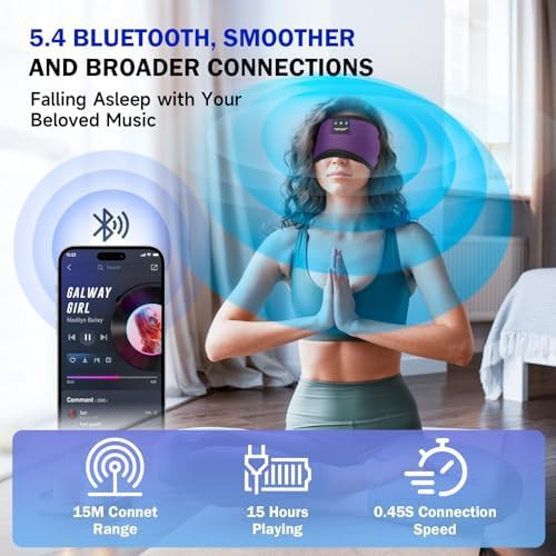 Breathable silk blackout mask with Bluetooth — photo 3