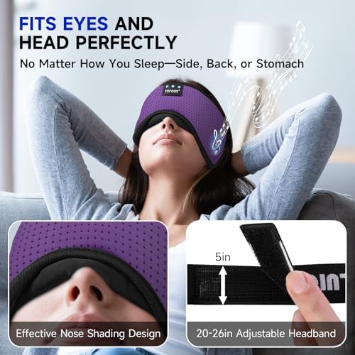 Breathable silk blackout mask with Bluetooth — photo 4