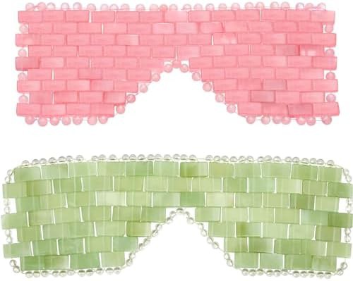 Green jade stone cooling facial masks
