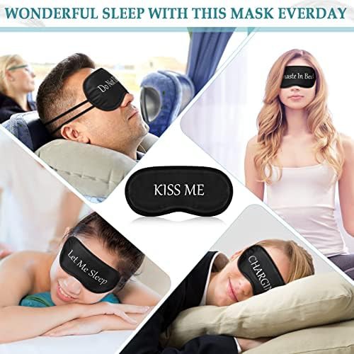 Bulk pack of black adjustable sleep masks — photo 4