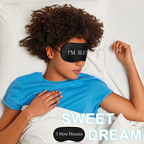 Bulk pack of black adjustable sleep masks — photo 5