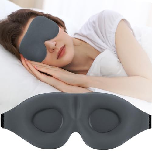 Contoured 3D sleep mask for side sleepers