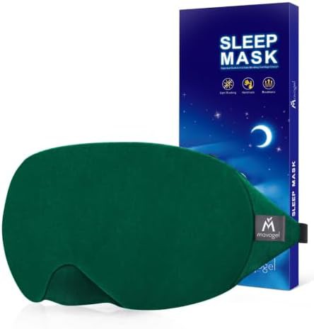 Breathable green cotton sleep mask