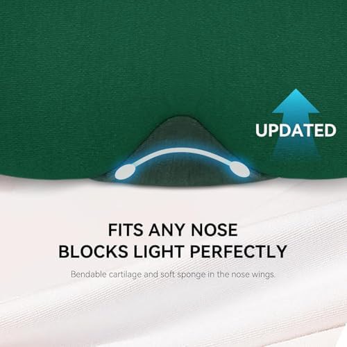 Breathable green cotton sleep mask — photo 3