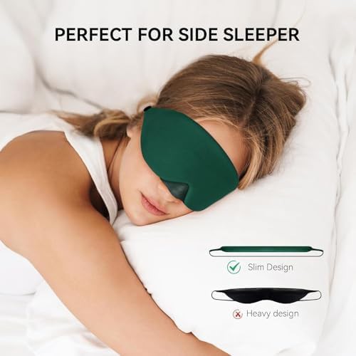 Breathable green cotton sleep mask — photo 4
