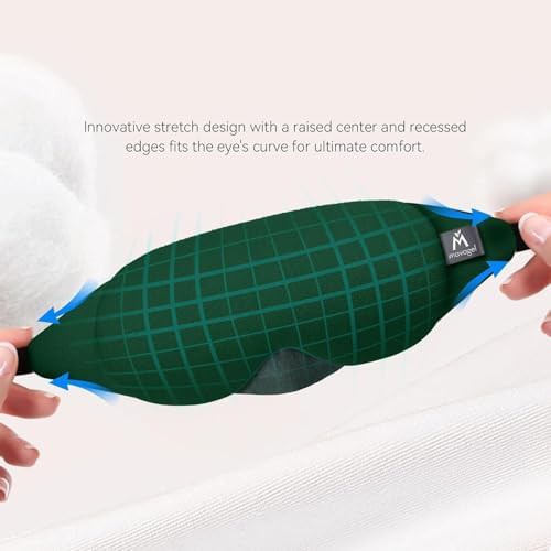 Breathable green cotton sleep mask — photo 5