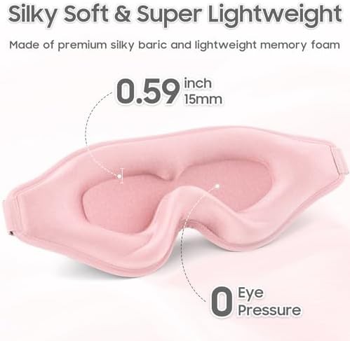 Pink soft 3D blackout eye cover — photo 3