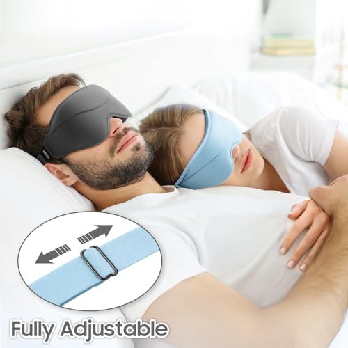 Light blue 3D contoured sleeping mask — photo 5