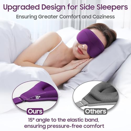 Purple 3D blackout mask for meditation — photo 3
