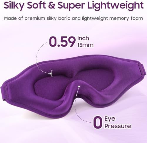 Purple 3D blackout mask for meditation — photo 4