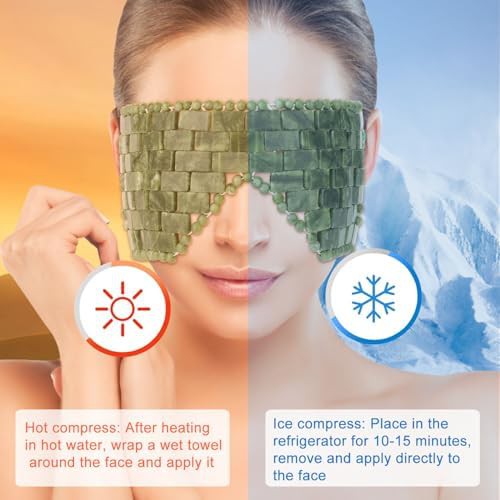 Large green jade stone facial mask — photo 4