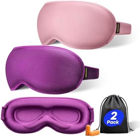 Weighted memory foam sleep mask set
