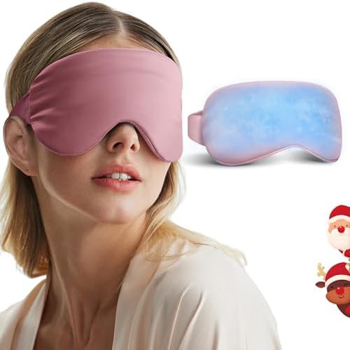 Pink reusable cooling gel eye mask