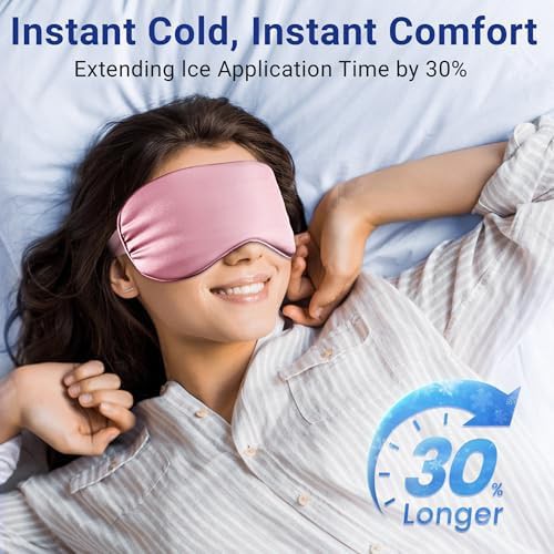 Pink reusable cooling gel eye mask — photo 4