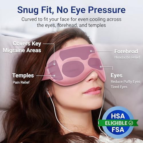 Pink reusable cooling gel eye mask — photo 5