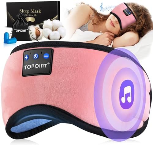 Blackout music mask with noise canceling ear plugs