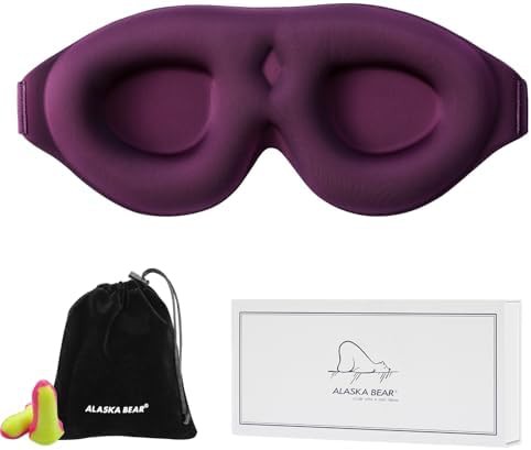Purple memory foam contoured eye mask