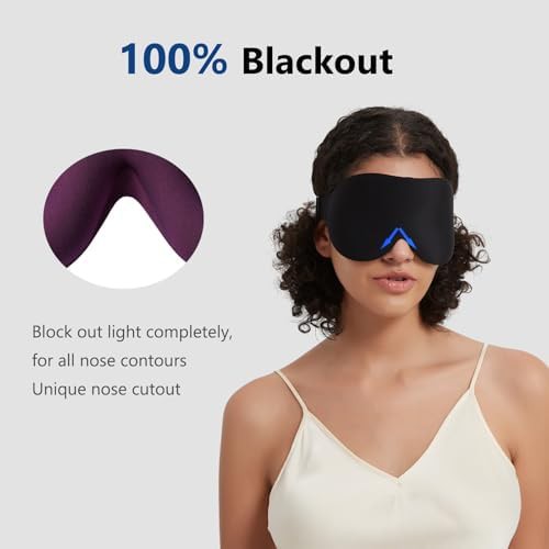 Purple memory foam contoured eye mask — photo 3