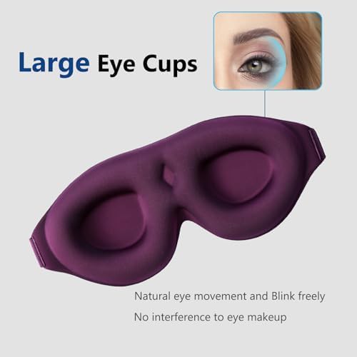 Purple memory foam contoured eye mask — photo 4