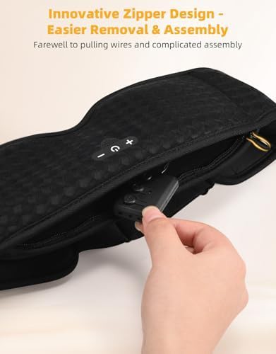 Black 3D sleep mask with headphones — photo 3