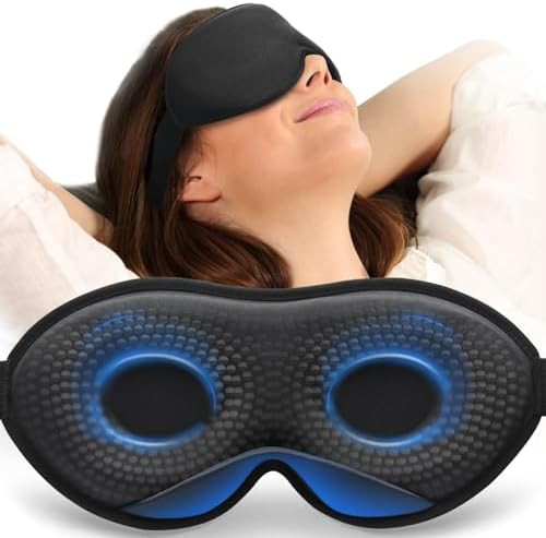 Weighted blackout mask for migraine relief