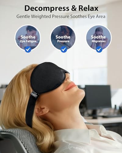 Weighted blackout mask for migraine relief — photo 4