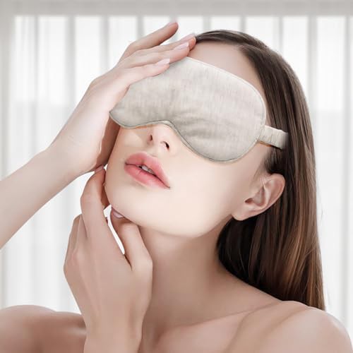 Beige cotton lightweight travel mask — photo 5