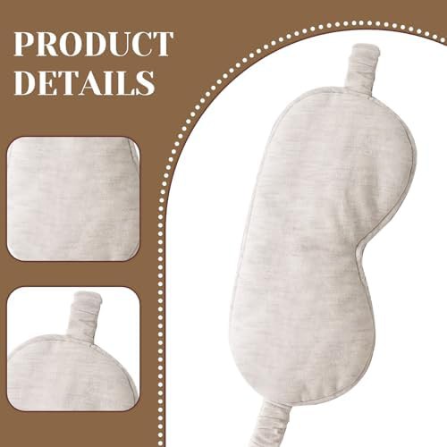 Beige organic cotton lightweight travel mask — photo 5