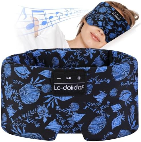 Extra large black silk sleep mask