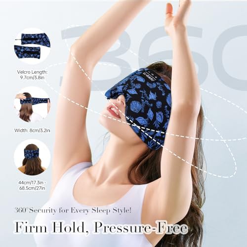 Extra large black silk sleep mask — photo 5