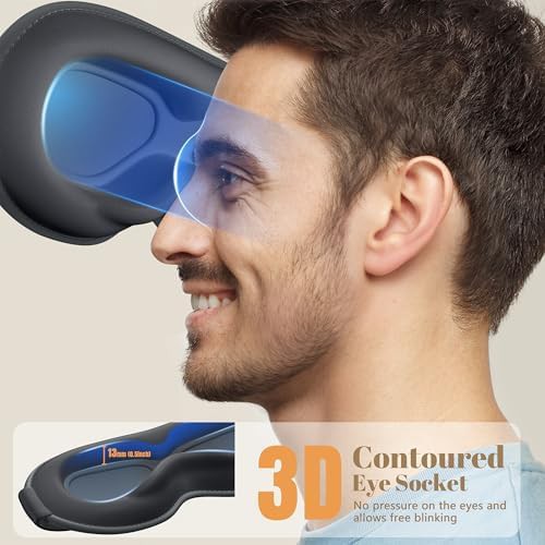 Gray 3D travel mask for men — photo 3