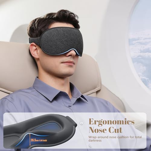 Gray 3D travel mask for men — photo 4